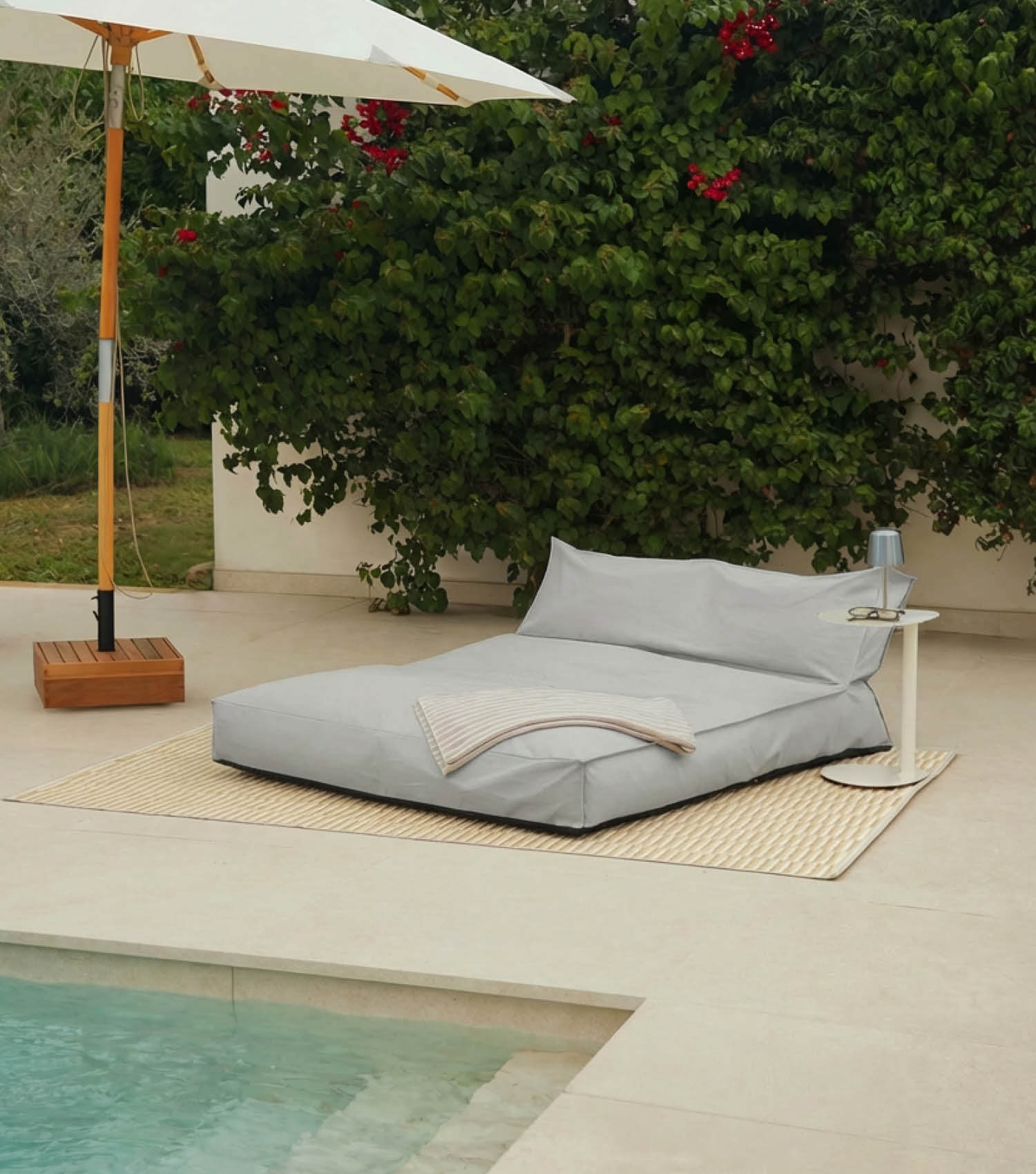 Housse de pouf de relaxation d'extérieur imperméable pour daybed