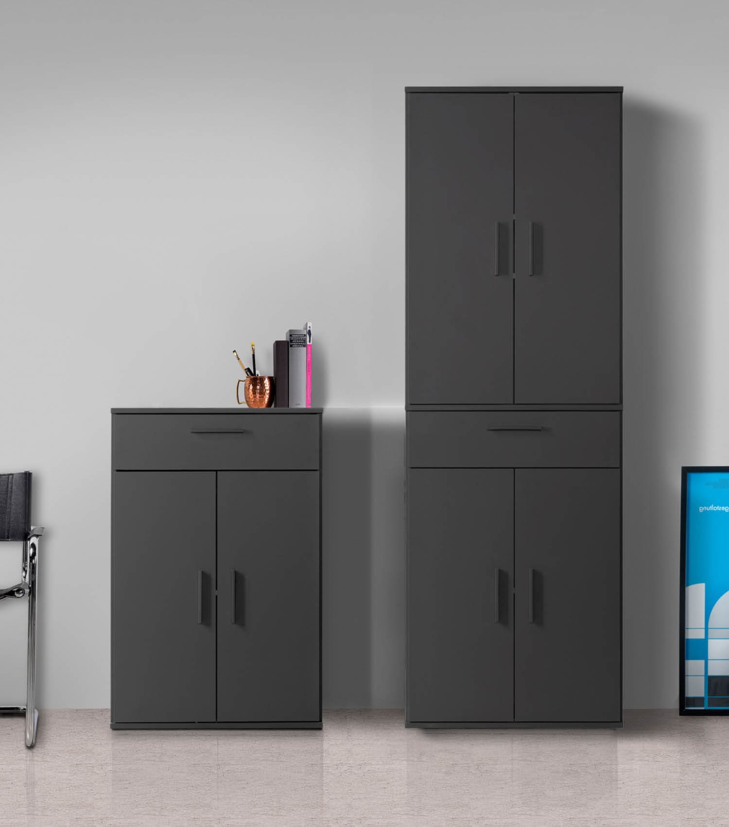 Mehrzweckschrank + Schubladen 'Der Praktische' Aktenschrank Schuhschrank