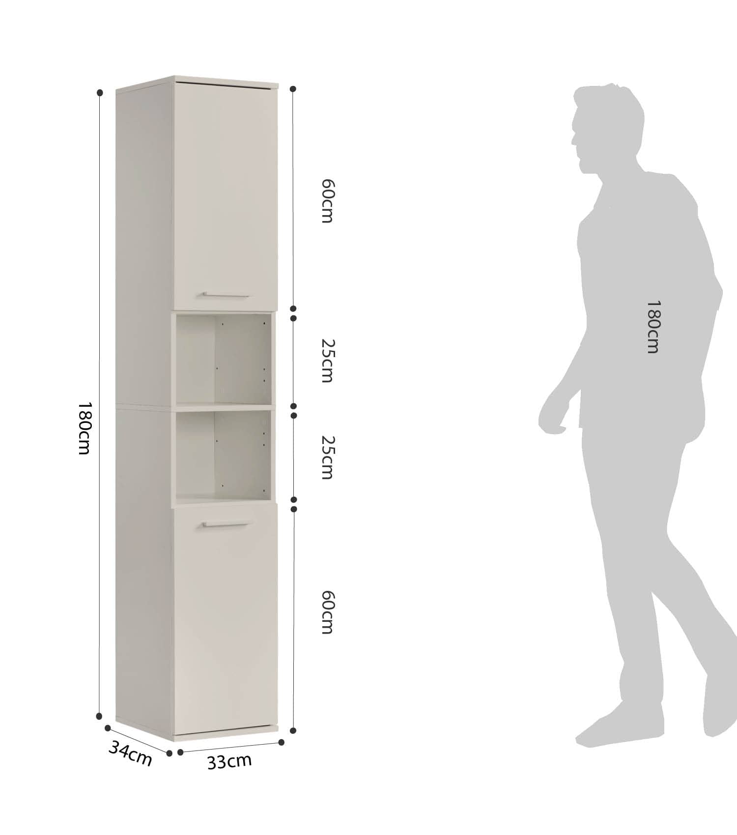 Bad-Hochschrank Badezimmerschrank Badschrank Badezimmerregal Schrank