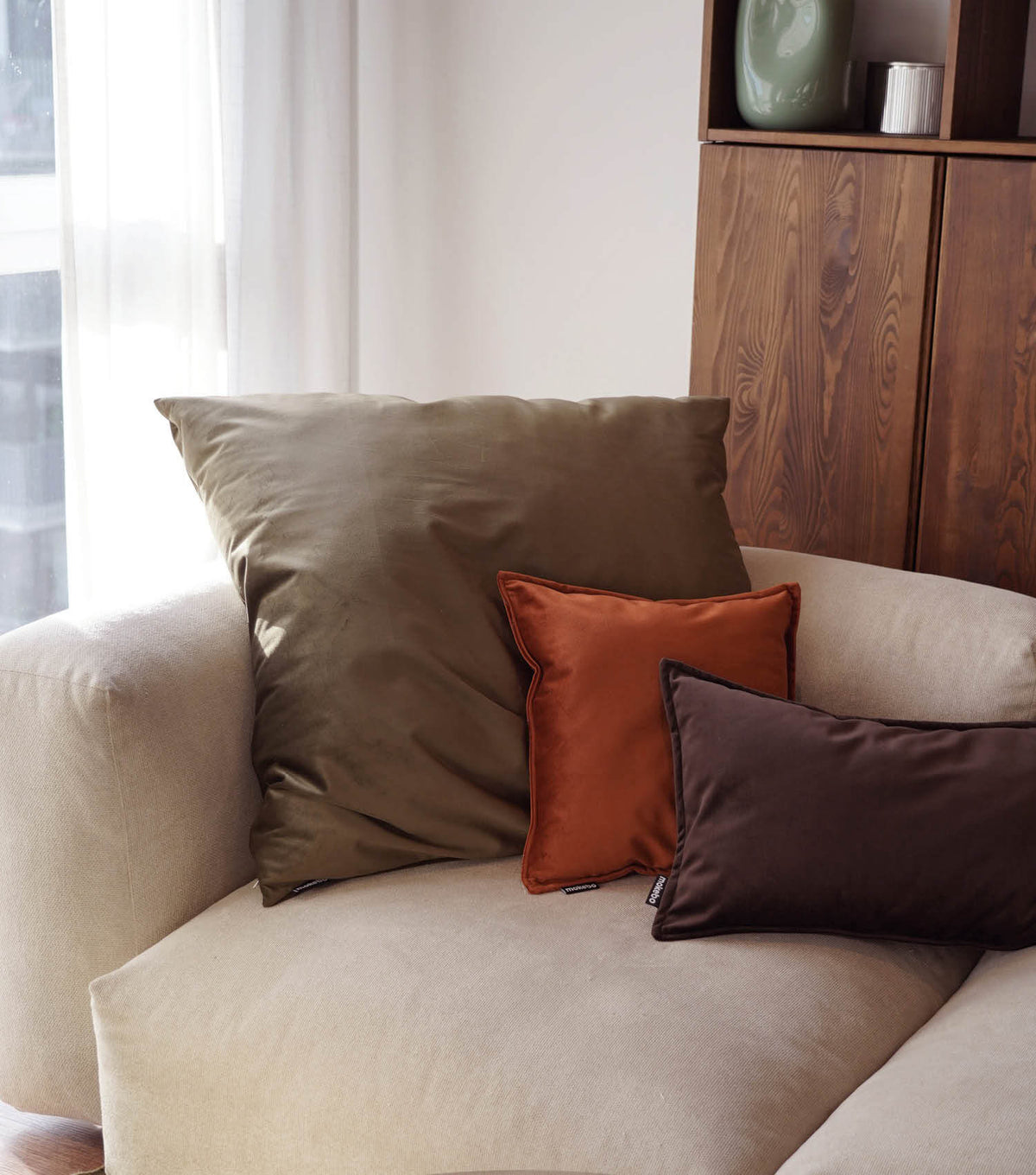 Samtkissen Kissen Couchkissen Sofakissen Velvet Dekokissen 