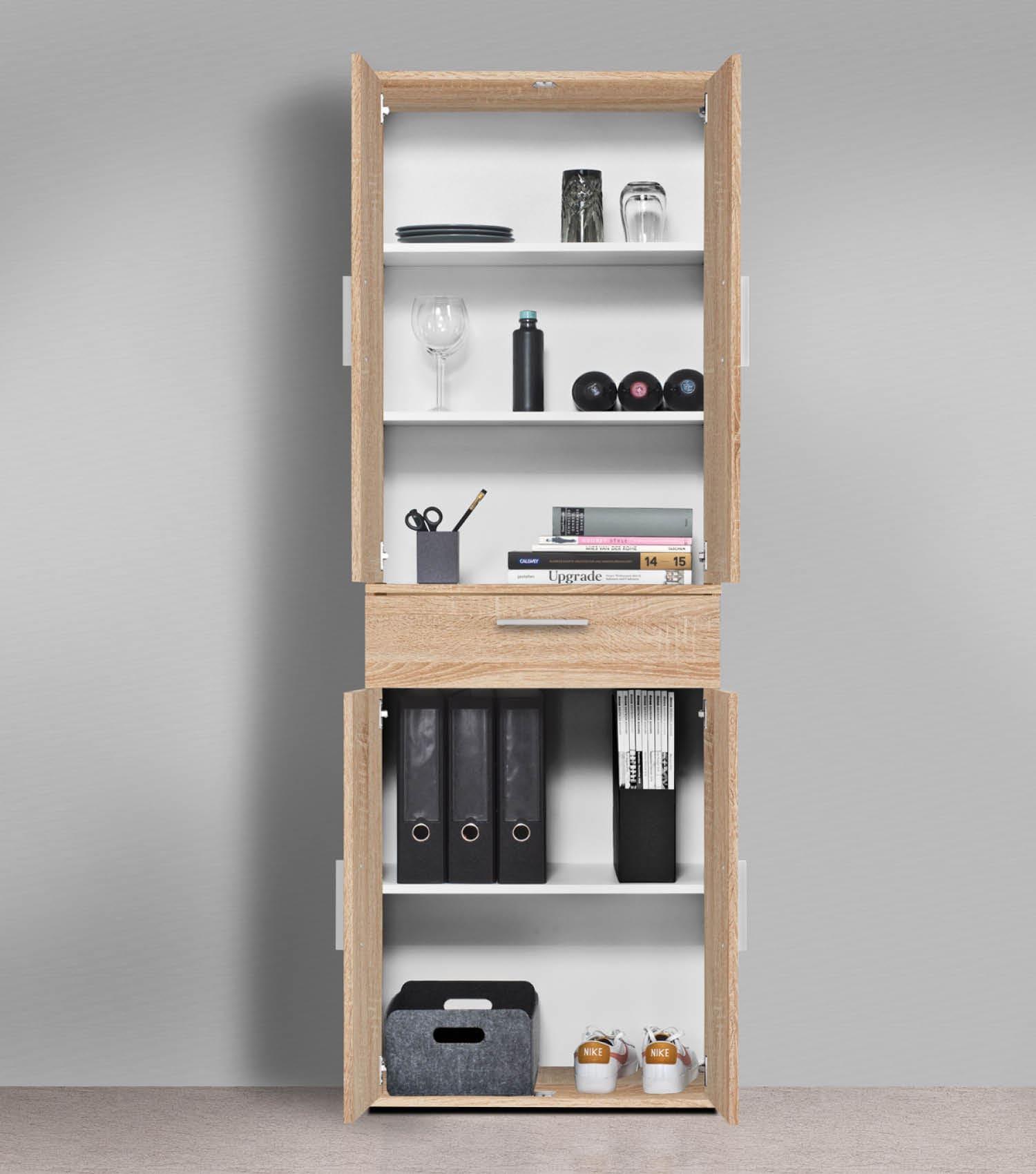 Mehrzweckschrank + Schubladen 'Der Praktische' Aktenschrank Schuhschrank