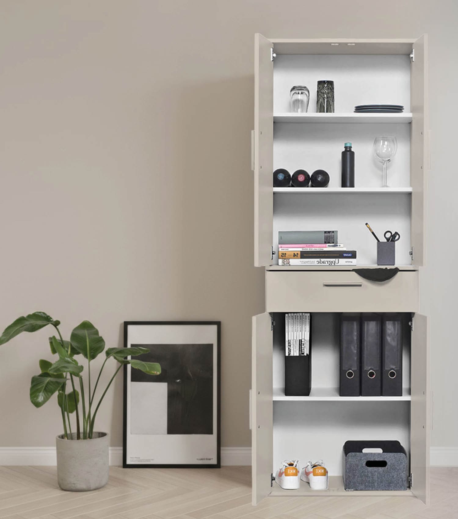 Mehrzweckschrank + Schubladen 'Der Praktische' Aktenschrank Schuhschrank