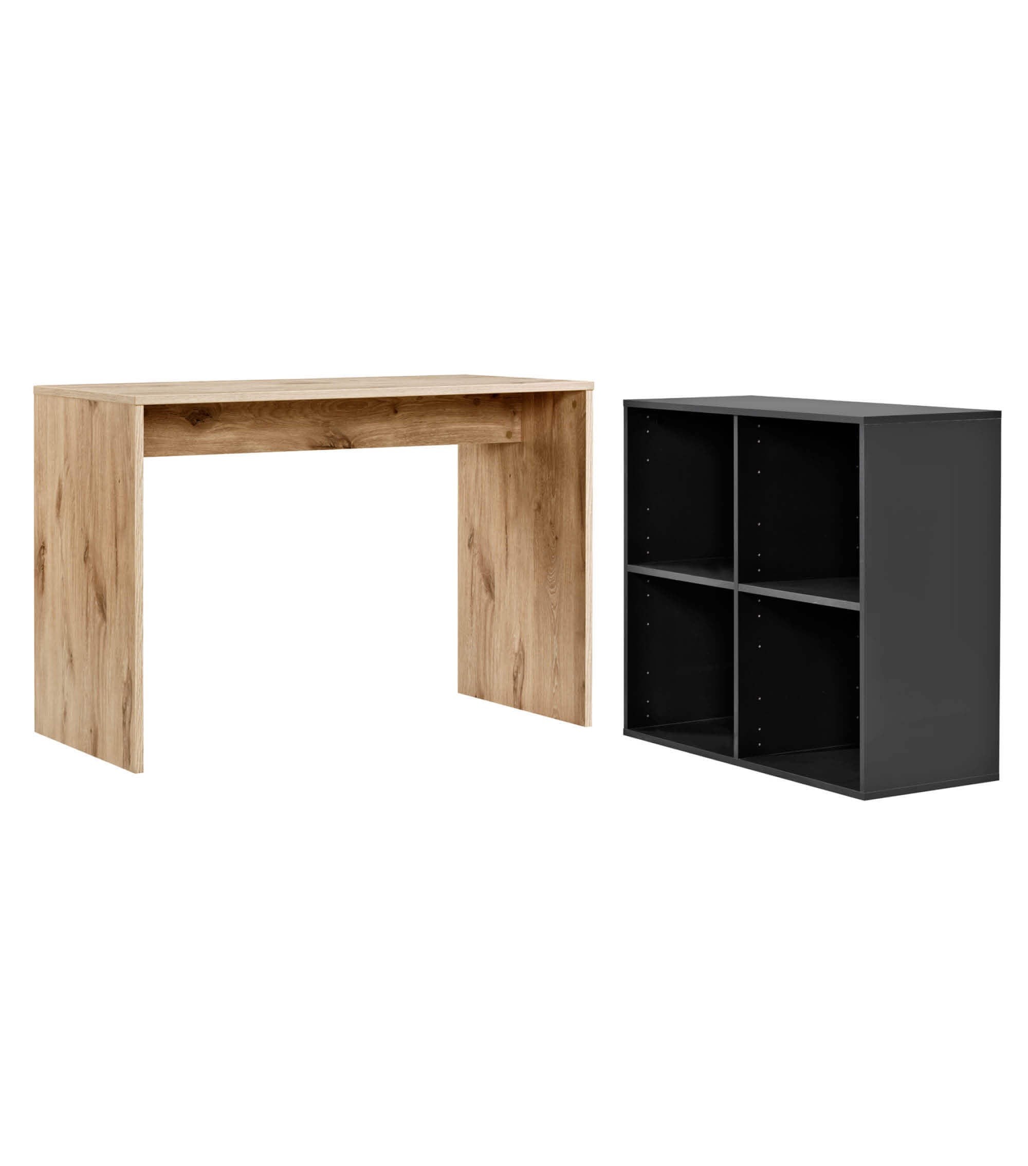 Bureau d'angle en bois avec plateau spacieux, idéal pour enfants et travail