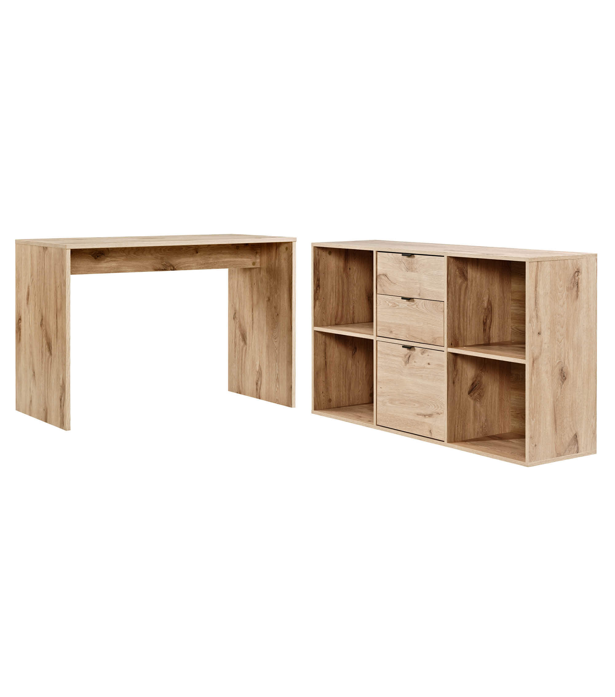 Bureau d'angle en bois avec plateau de travail spacieux pour enfant ou adulte