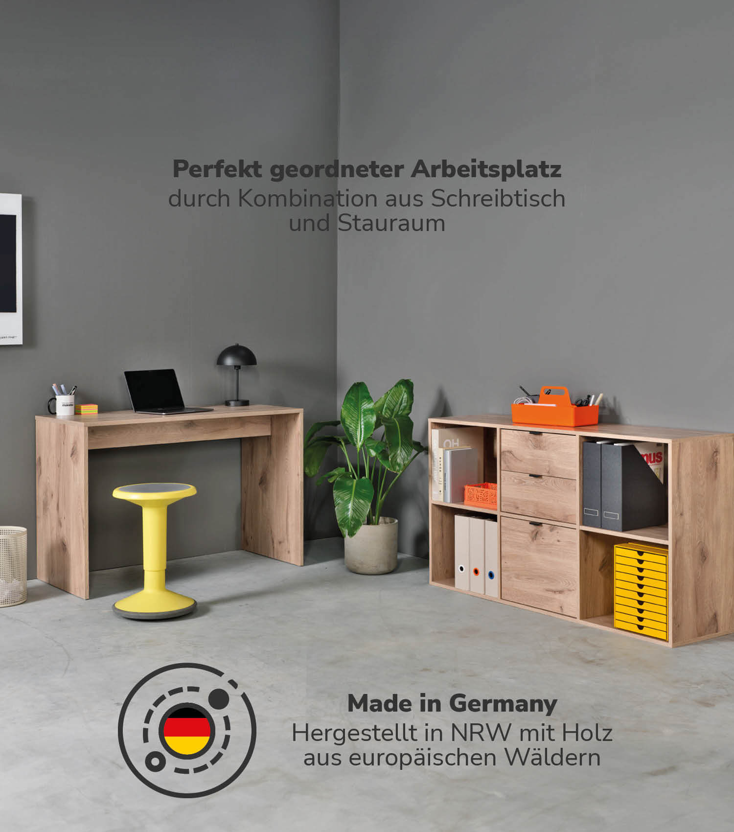 Bureau d'angle en bois avec plateau de travail spacieux pour enfant ou adulte