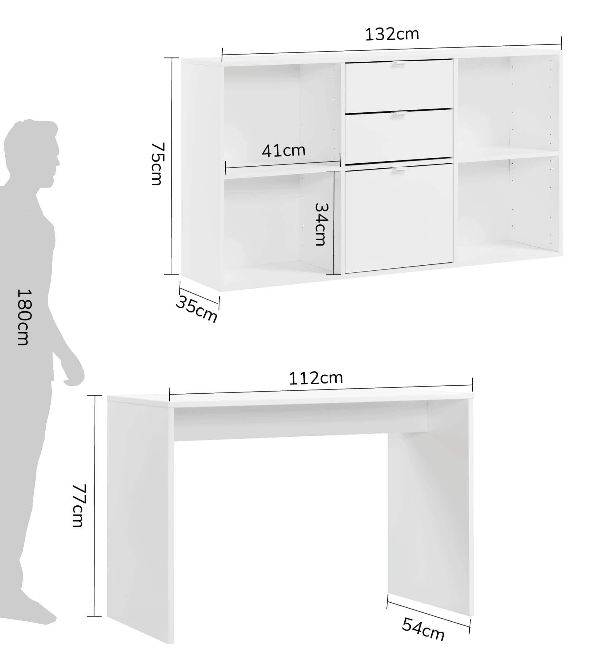 Bureau d'angle pour ordinateur avec rangements, idéal pour enfants et professionnels