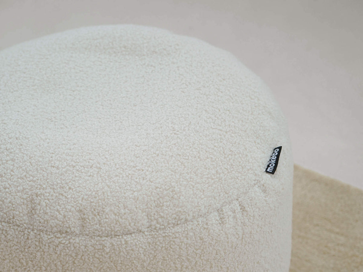 runder Pouf Hocker Bouclé 'Mochi' 