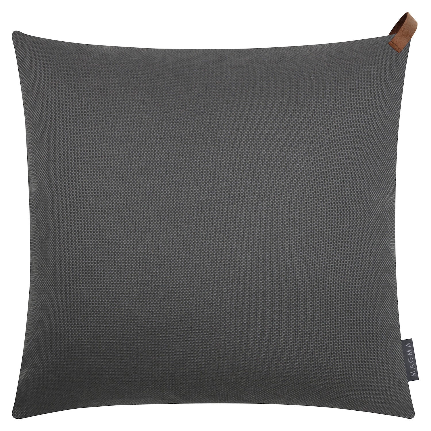 Housse de coussin d'extérieur ‘Das Sonnenplätzchen’ avec boucle en cuir 50x50 #sku_PI5Korfu-007anthrazit