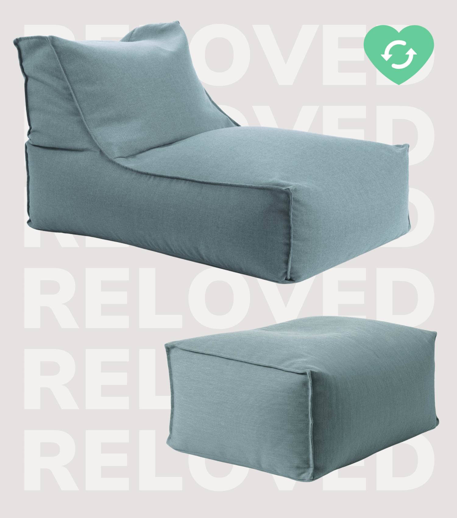 Pouf de sol rembourré Bean Bag, coussin de relaxation géant