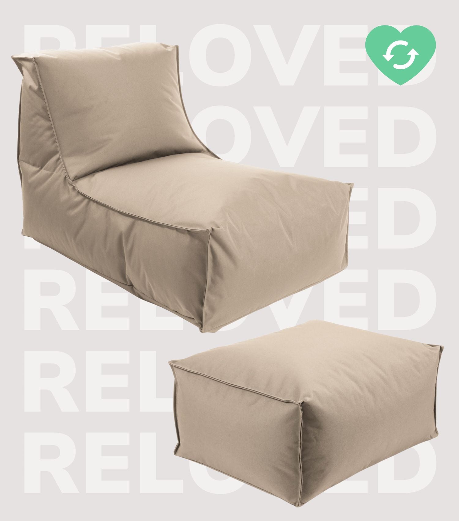 Sitzsack Bodenkissen Relaxliege Bean Bag Liege Sitzbag Sitzkissen#sku_BB2.2out-065khaki_C