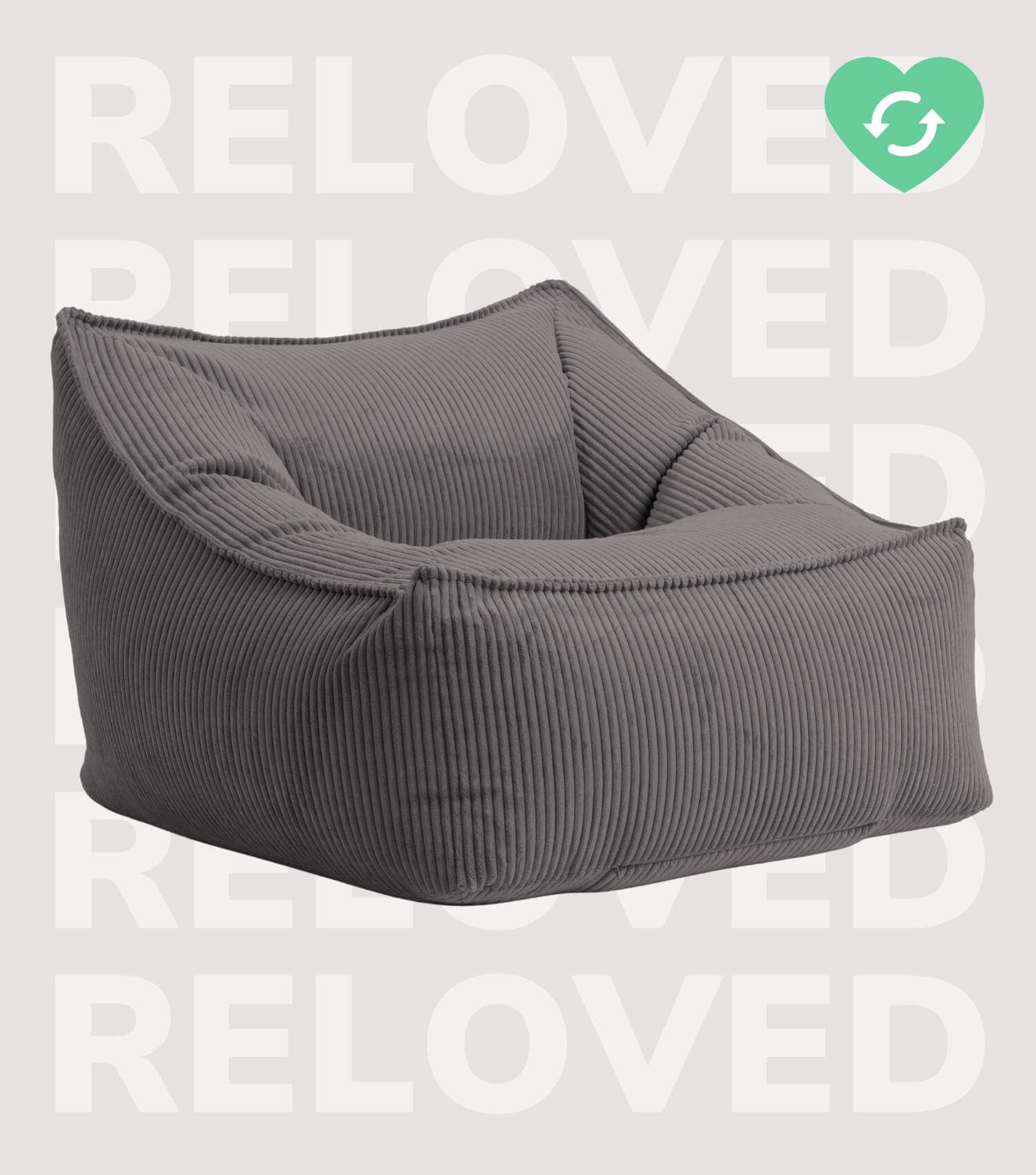 Pouf de sol relax bean bag anthracite