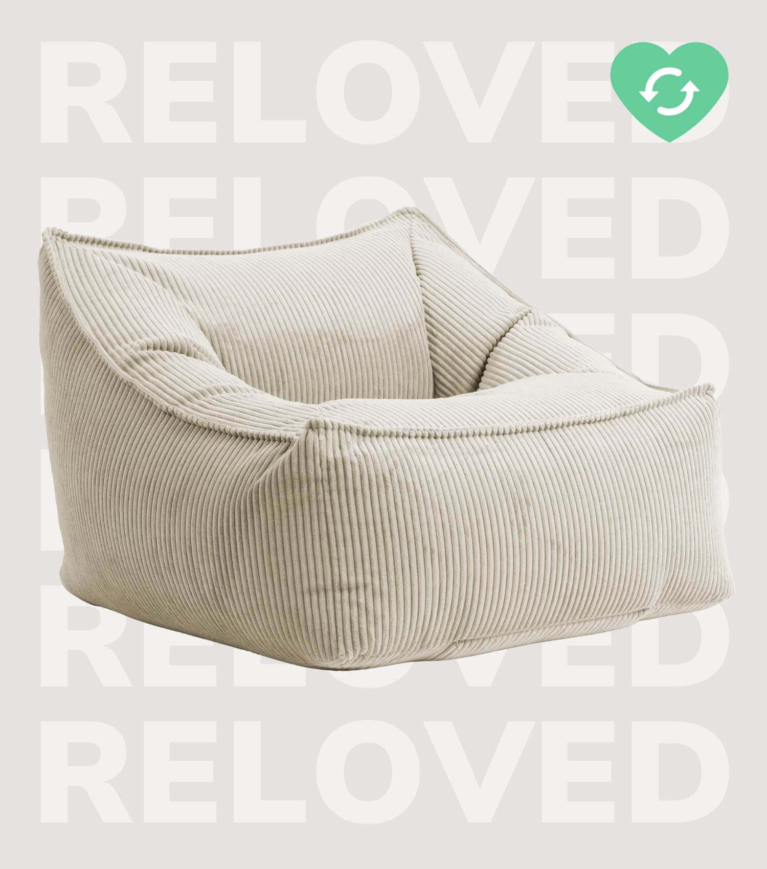 Pouf de sol bean bag naturel pour détente et relaxation
