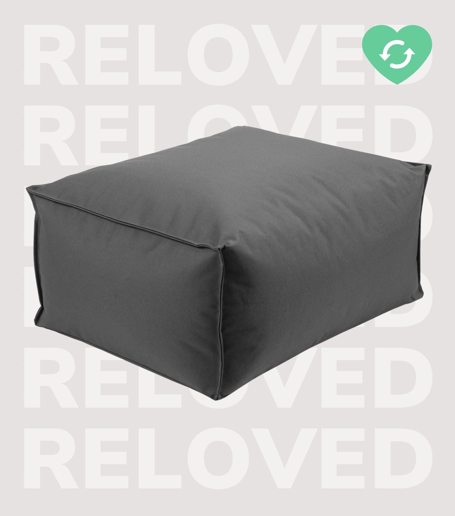 Pouf d'extérieur repose-pieds coussin de sol 'Der Ruhepouf' repose-pieds carré