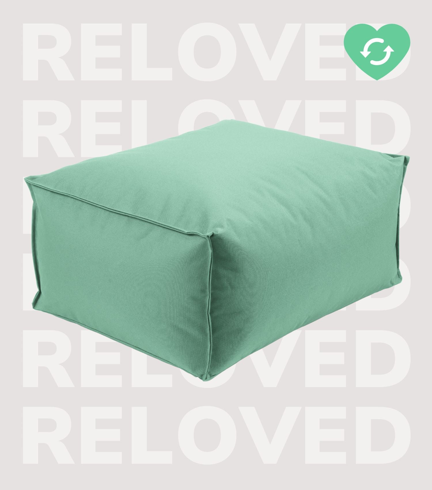 Pouf d'extérieur repose-pieds carré 'Der Ruhepouf' coussin de sol