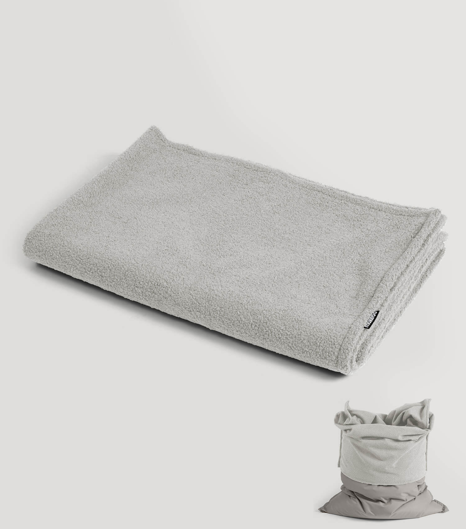 Housse de pouf Bean Bag en tissu Cord gris - Felis