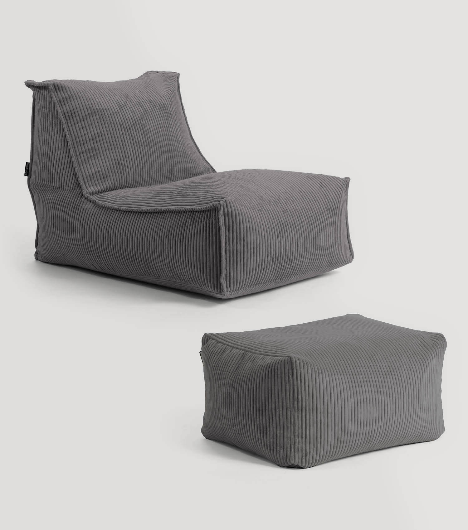 Pouf géant XXL + pouf pour enfants et adultes avec remplissage 'Der Gelassene'