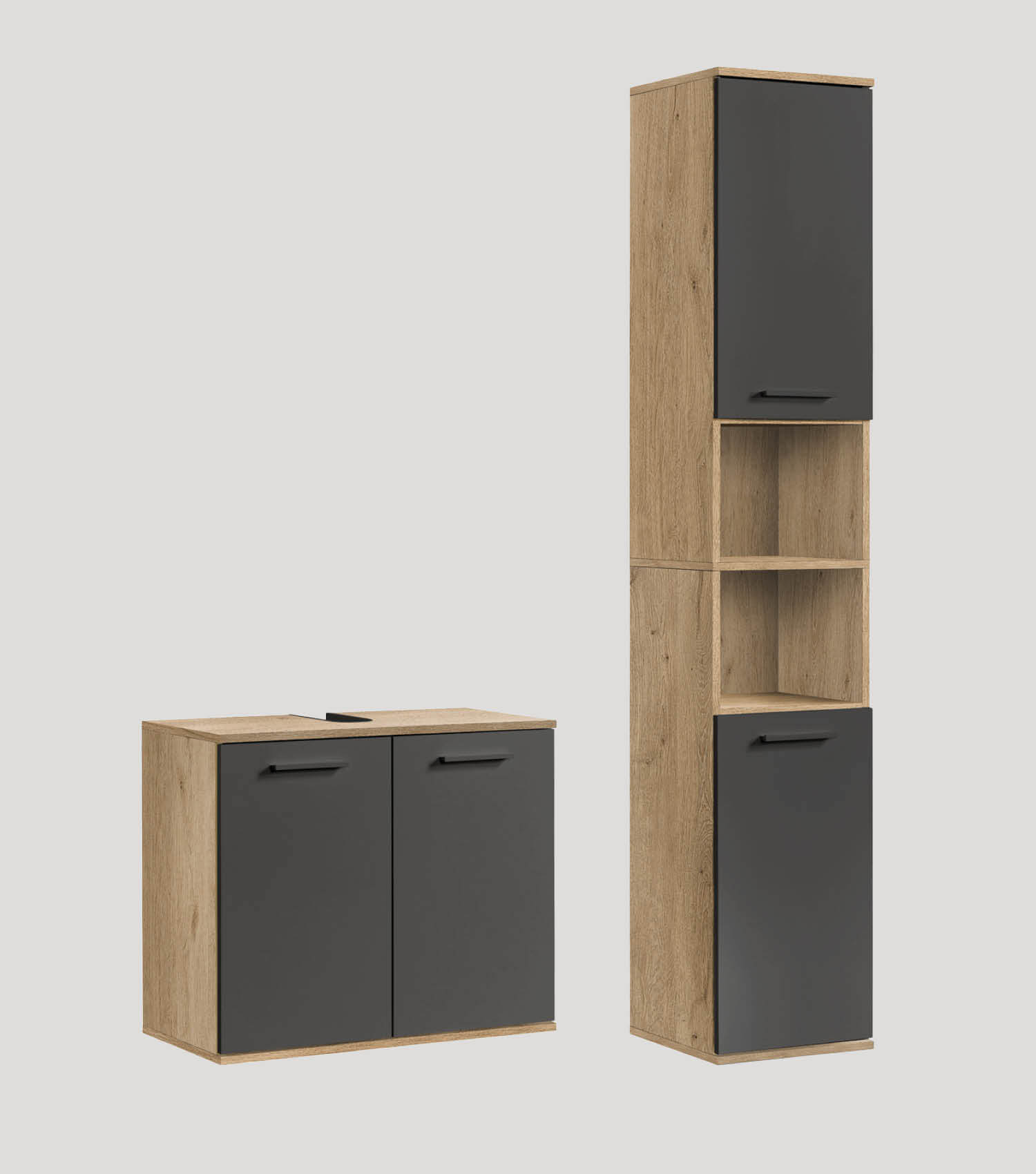 Ensemble de meubles de salle de bain avec armoires de rangement - Badezimmerschränke Schrank Set#sku_BS6.3-vo-an