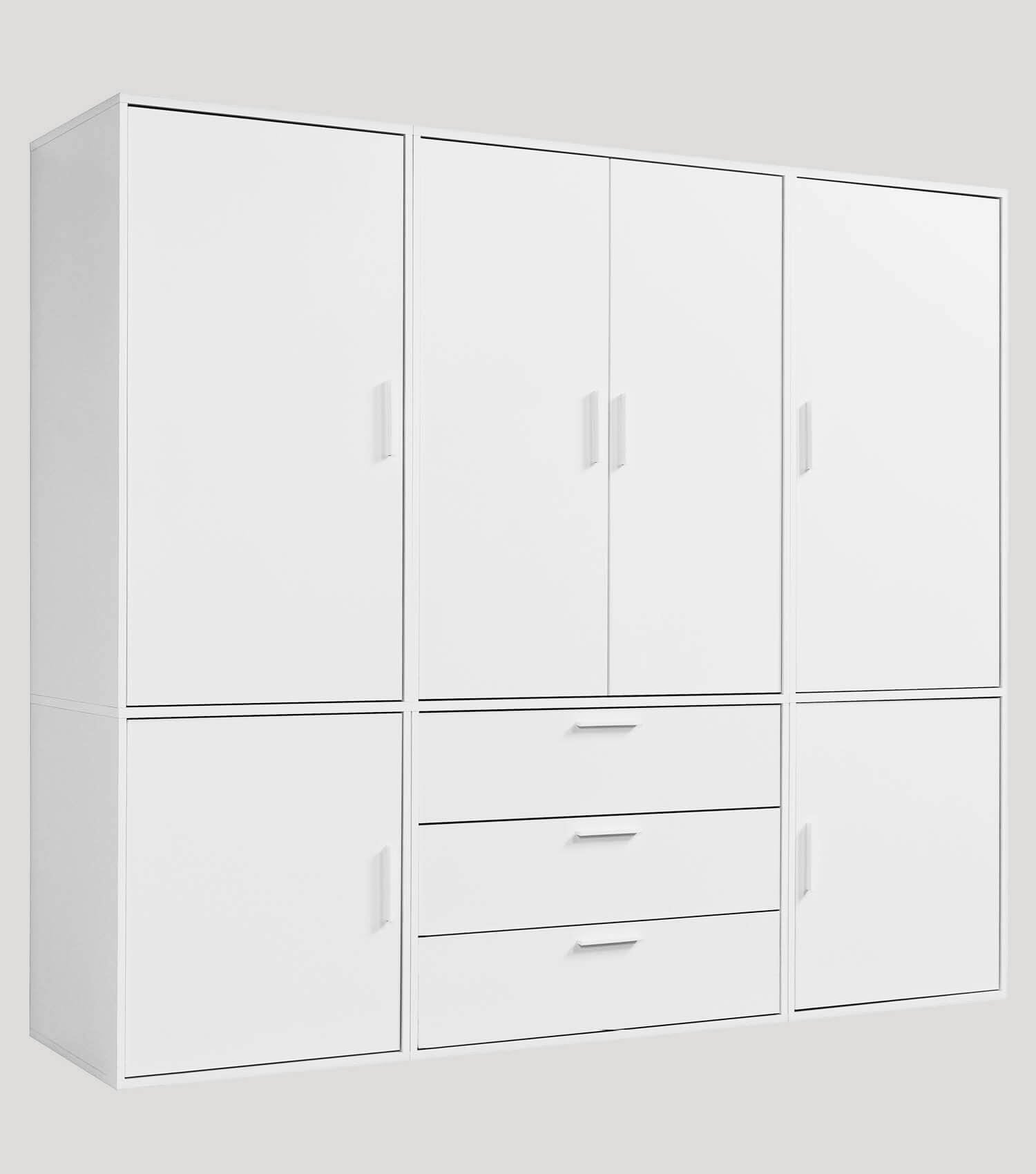 Armoire de rangement chambre à coucher corridor blanc