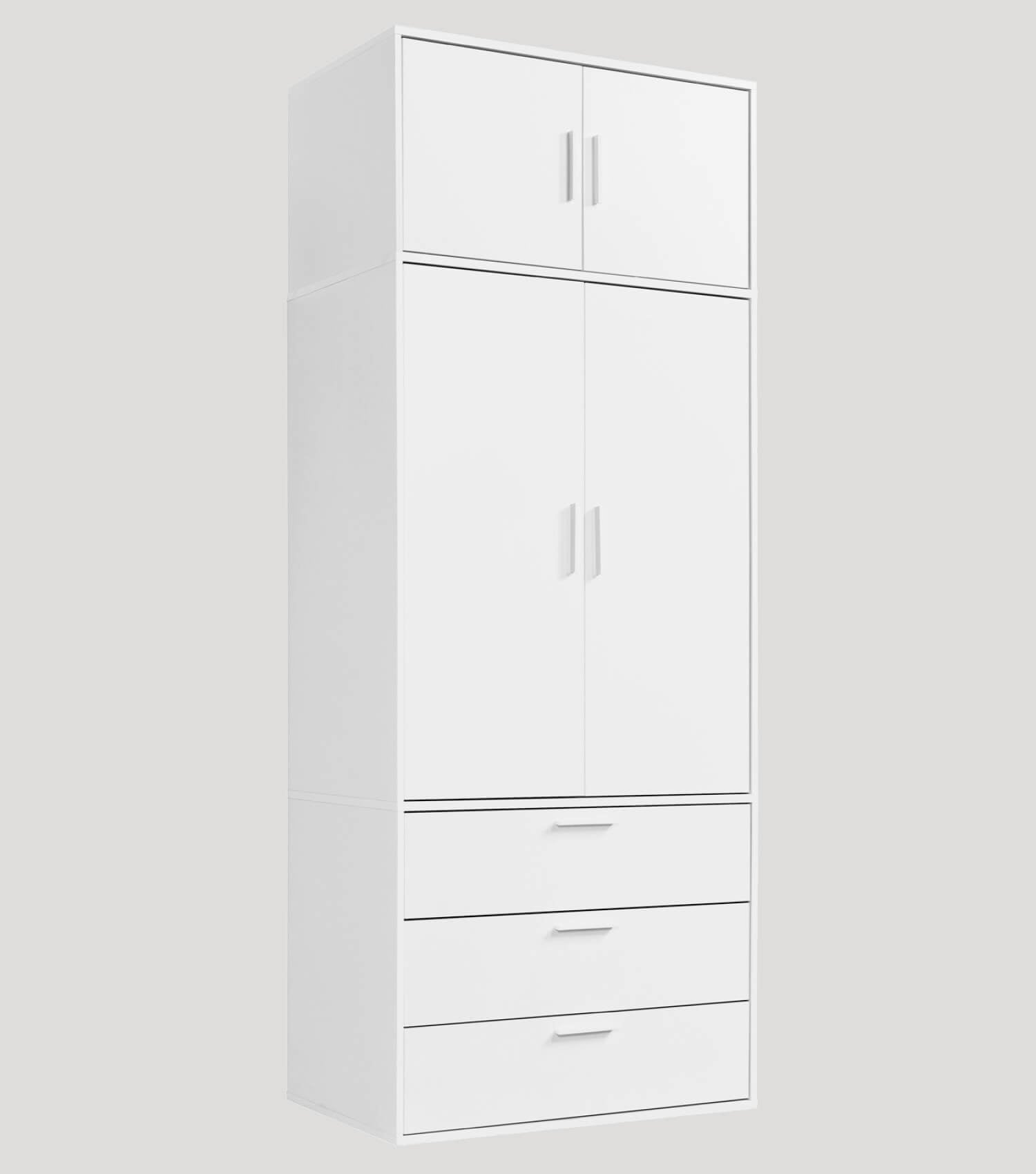 Armoire de rangement chambre à coucher, penderie modulable