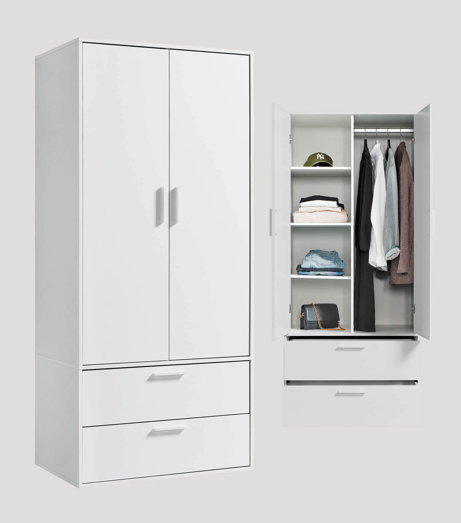 Armoire enfant pour chambre à coucher, penderie avec portes