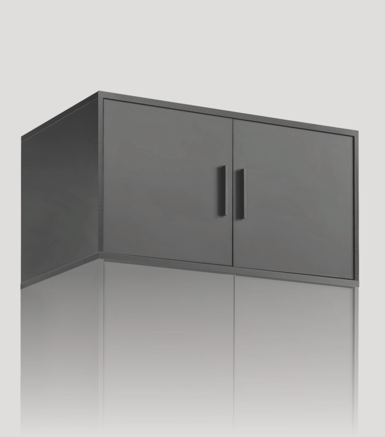 Dessus d'armoire à 2 portes en chêne anthracite - mokebo KSA1.90
