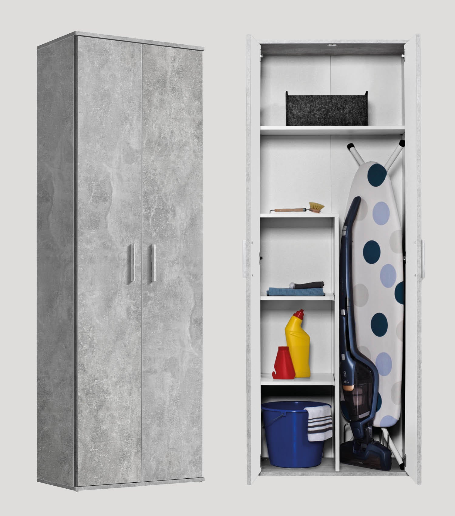 Armoire polyvalente balai placard meuble rangement couloir cuisine 