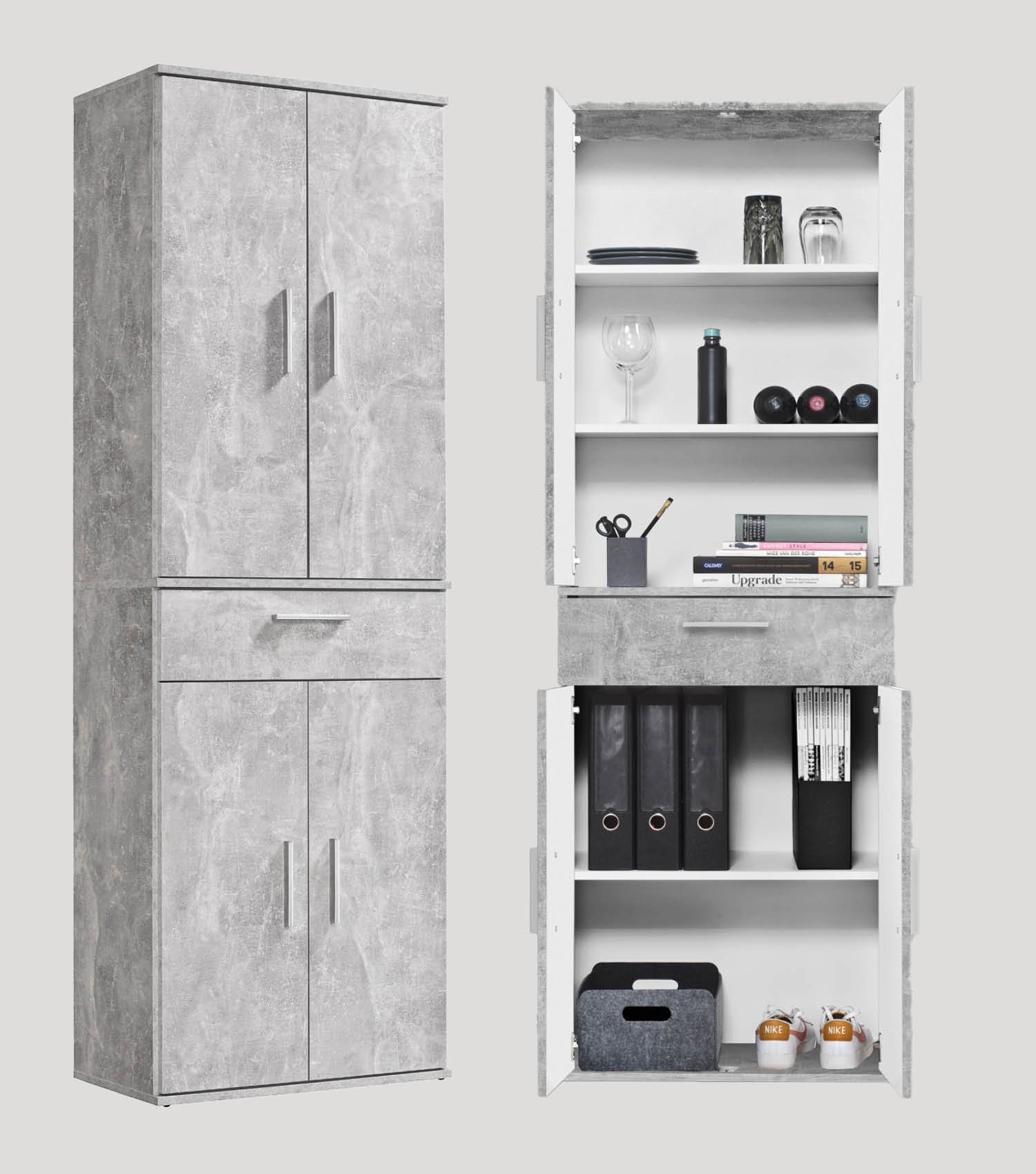 Mehrzweckschrank + Schubladen 'Der Praktische' Aktenschrank Schuhschrank#sku_MS4.1bt-ms