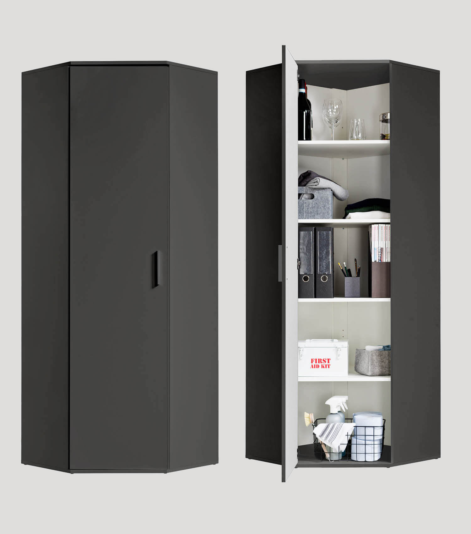 Armoire d'angle 'Der Lange' aussi utilisable comme meuble de rangement ou classeur #sku_MS5.1ant