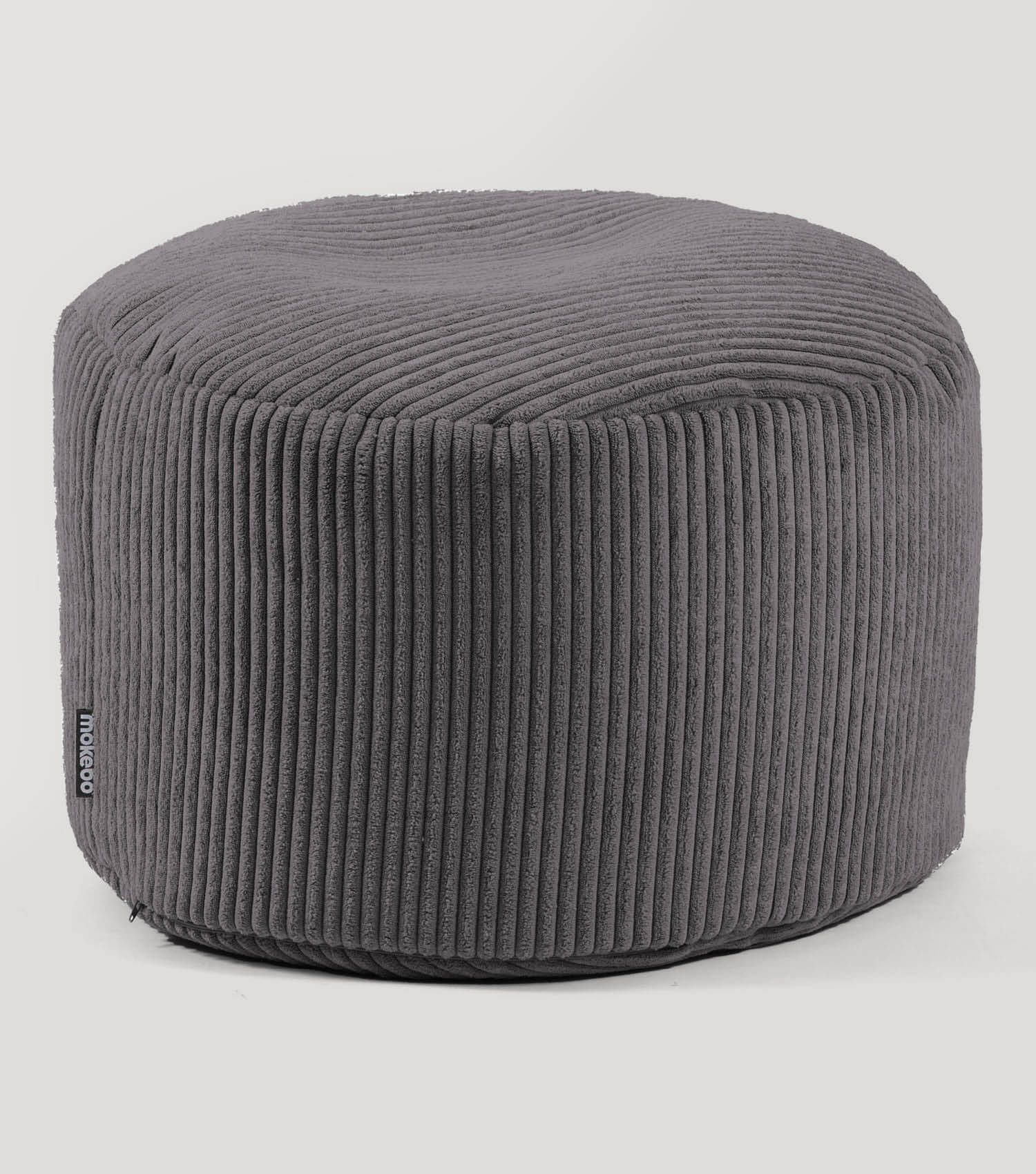 mokebo® 'Der faule Lenz' pouf d'intérieur en velours côtelé, tabouret rond 50x30cm#sku_PF4ind-Poso-007ant#sku_PF4mini-Poso-007ant