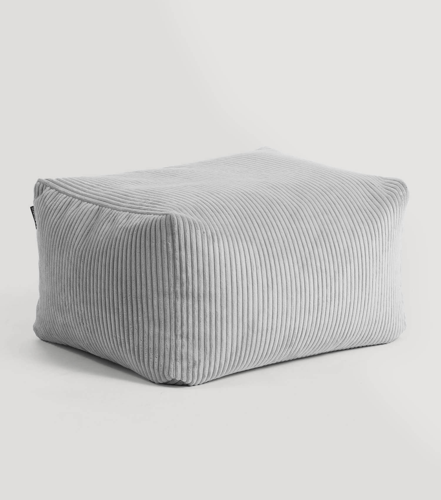 Pouf d'intérieur carré gris tabouret assise coussin sol 'Der Ruhestifter' repose-pieds