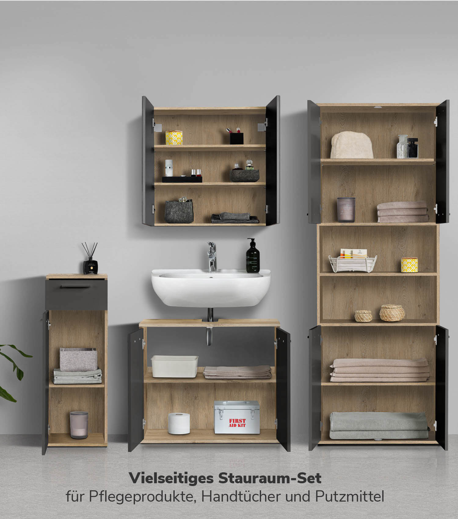 Ensemble de meubles de salle de bain avec armoires de salle de bain