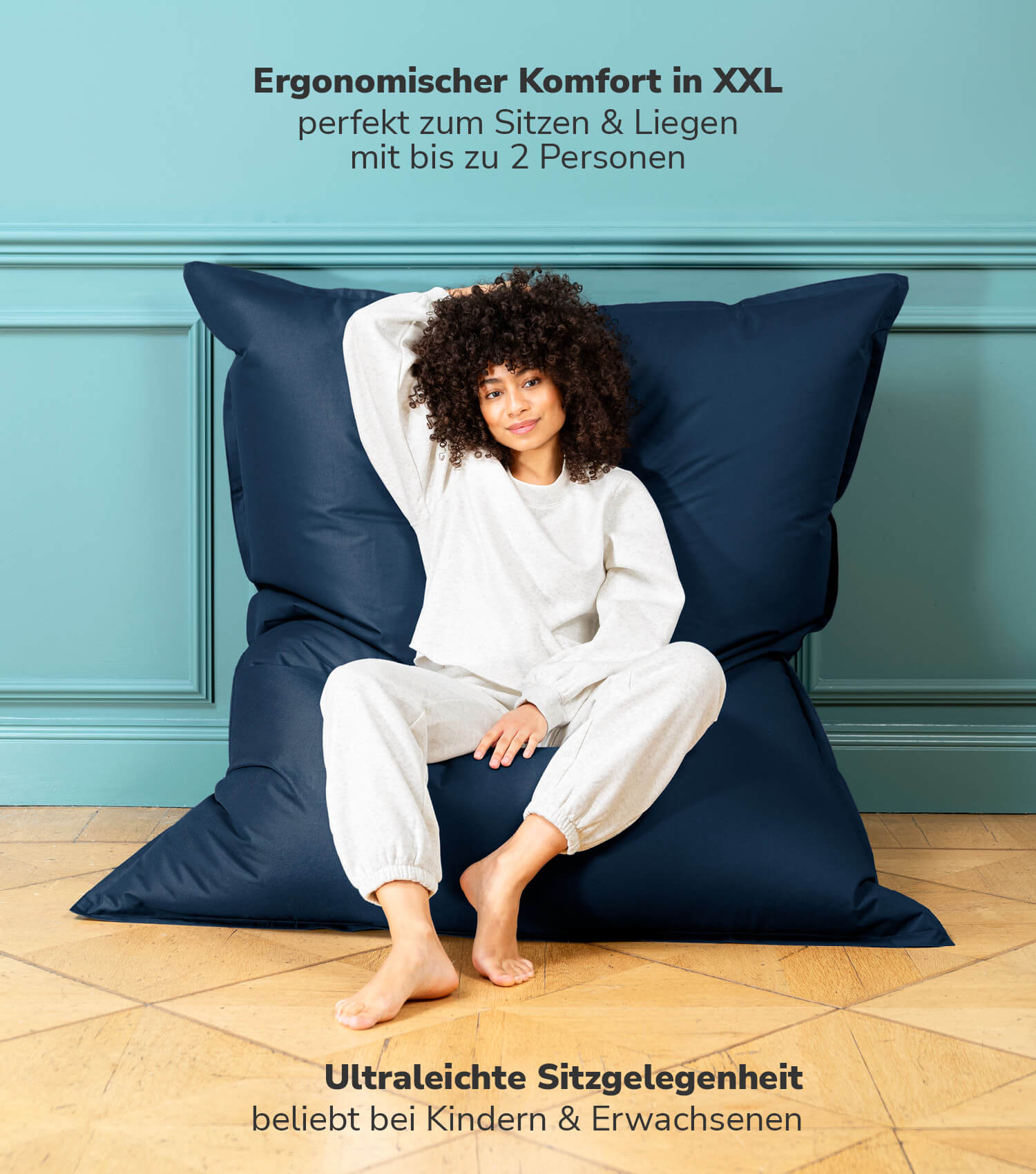 Pouf géant XXL Bean Bag grand pouf fauteuil poire coussin de sol transat de relaxation