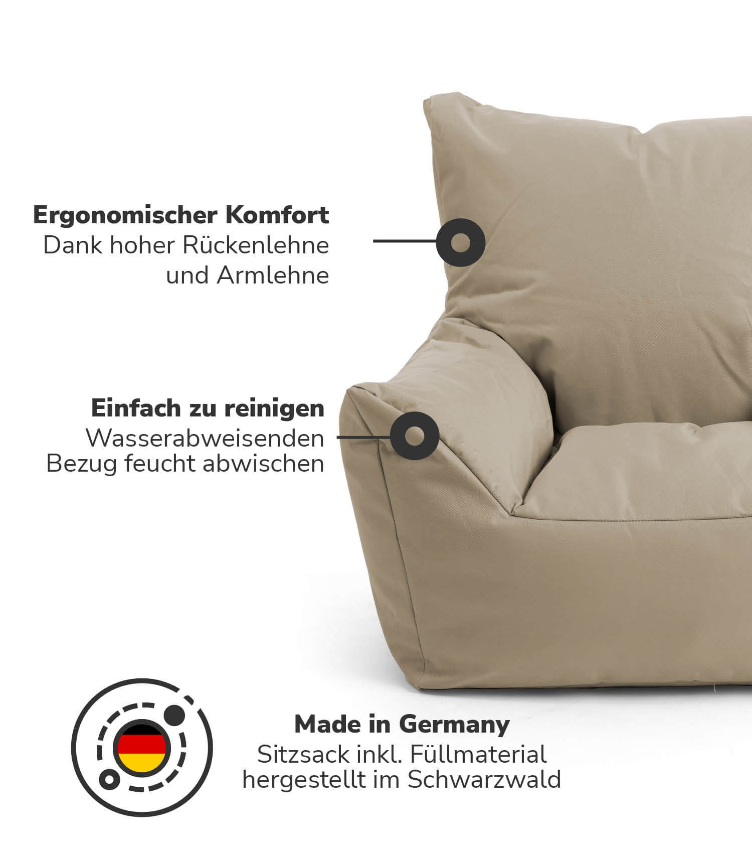 Pouf enfant en velours côtelé, fauteuil enfant, coussin de sol, pouf enfant intérieur ou extérieur