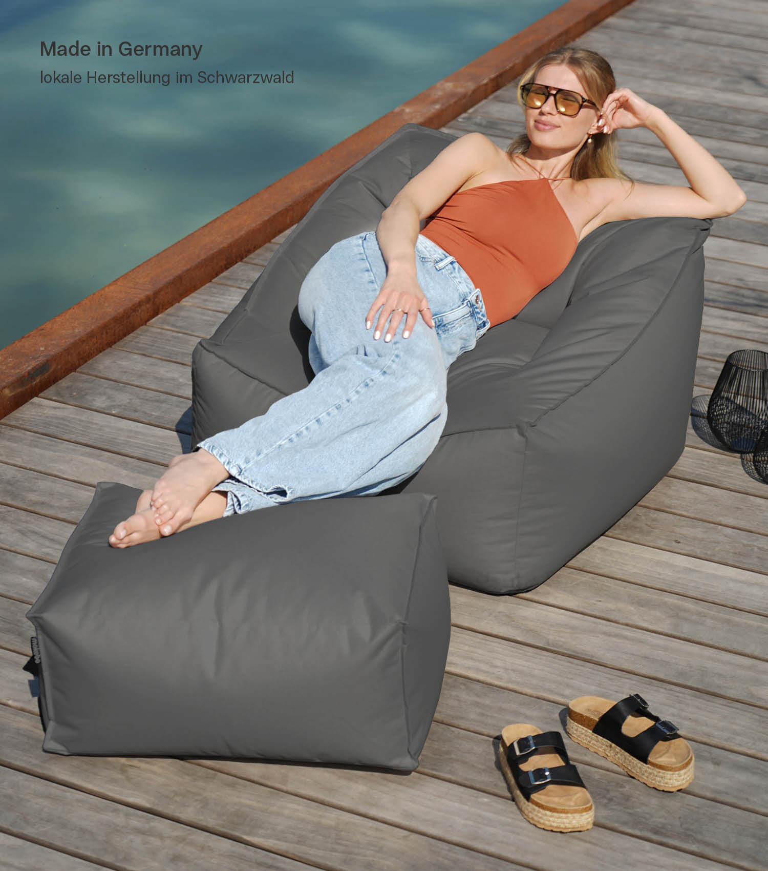 Pouf géant Bodenkissen chaise longue Bean Bag canapé pouf canapé