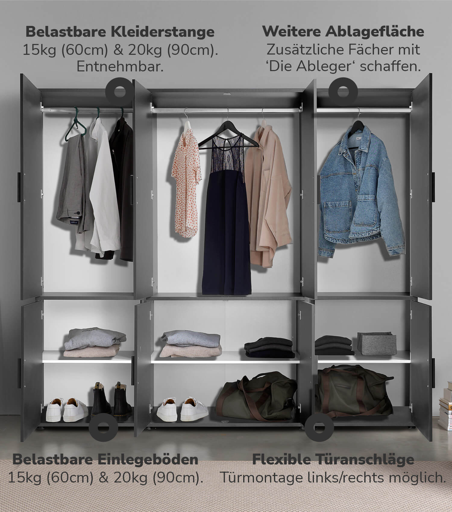 Armoire dressing chambre entrée bois naturel 