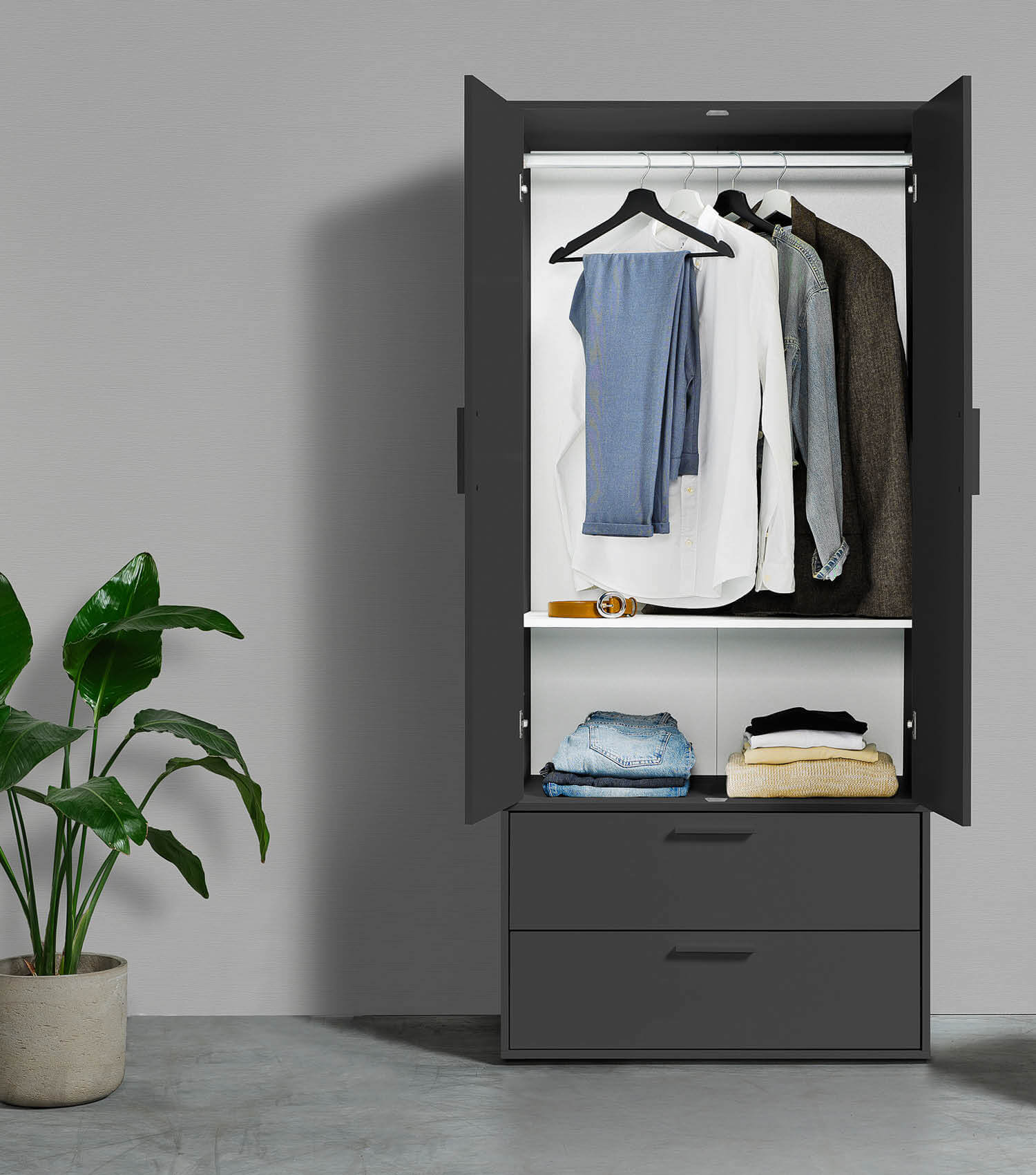 Armoire enfant pour chambre à coucher, rangement vêtements 