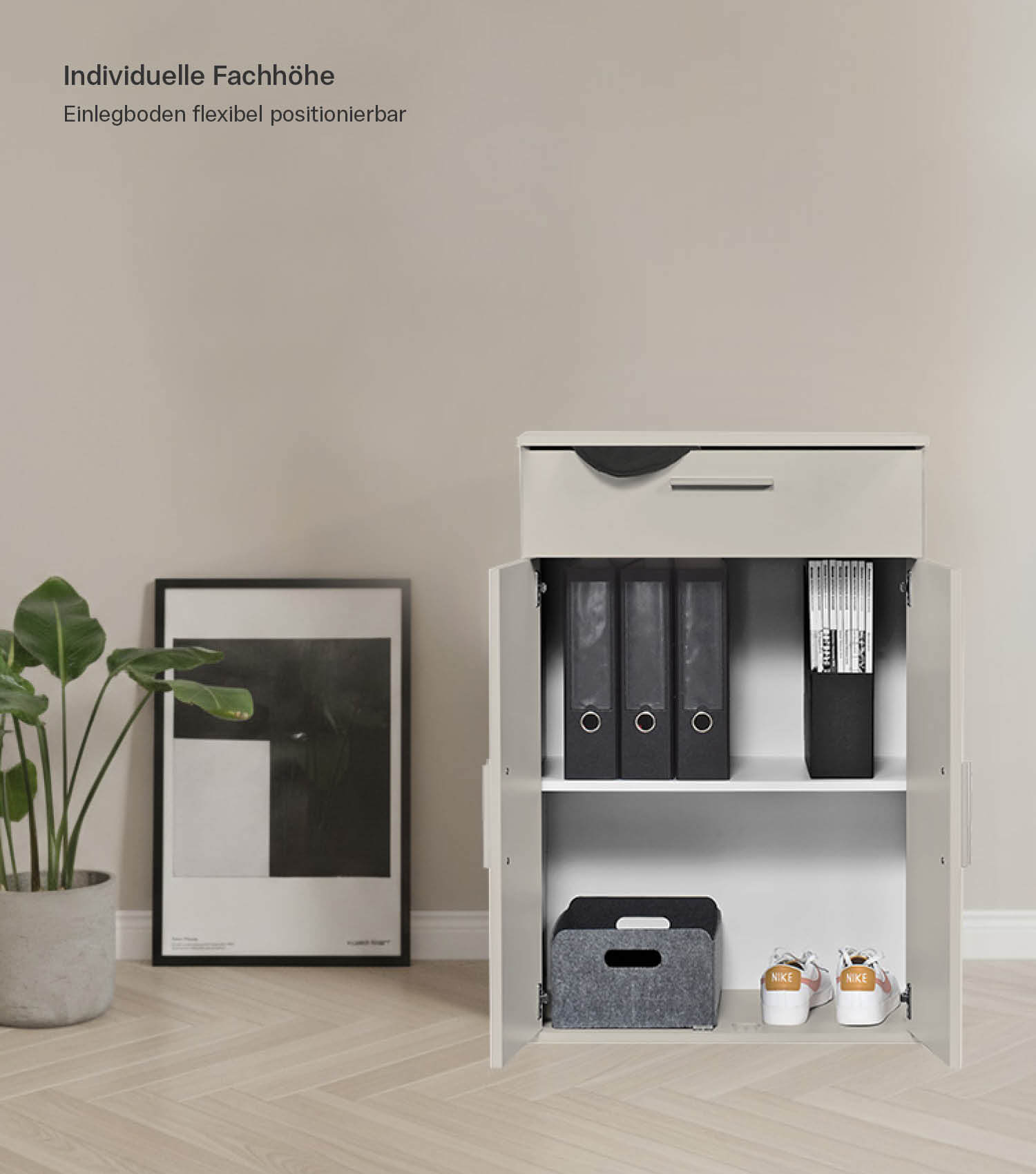 Armoire multifonctionnelle + tiroirs 'Der Praktische' meuble de rangement chaussures