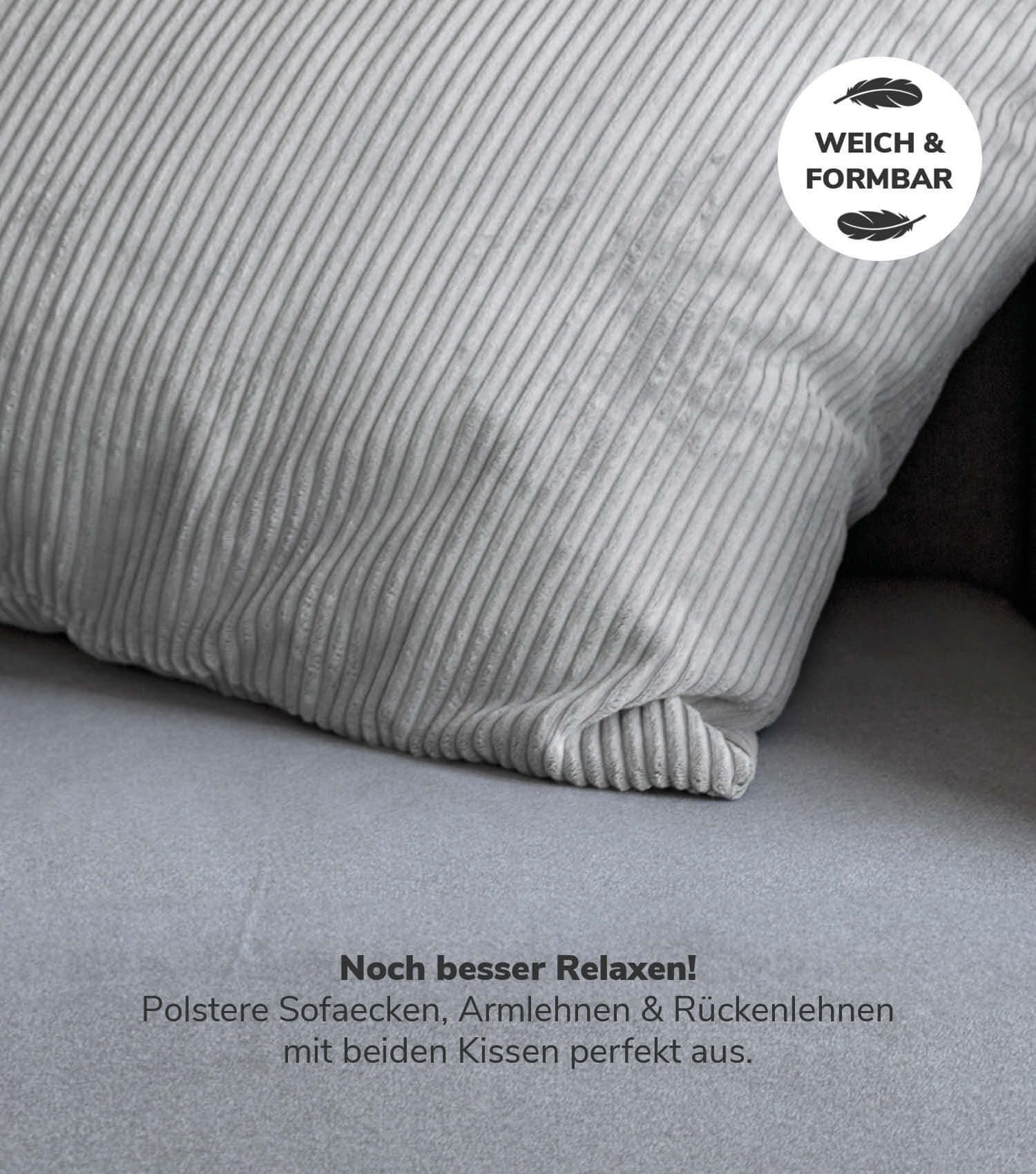 Coussin en velours côtelé, coussin canapé, coussin décor #sku_PI11.1_003gra#sku_PI11.1_007ant#sku_PI11.1_080nat#sku_PI11.1_069tpe