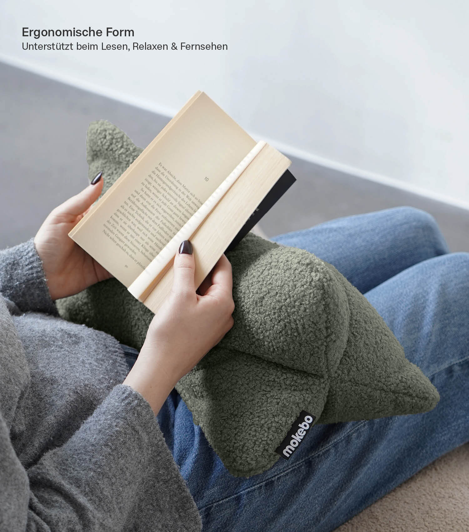 Coussin de lecture en forme d'os pour soutenir le cou et le dos