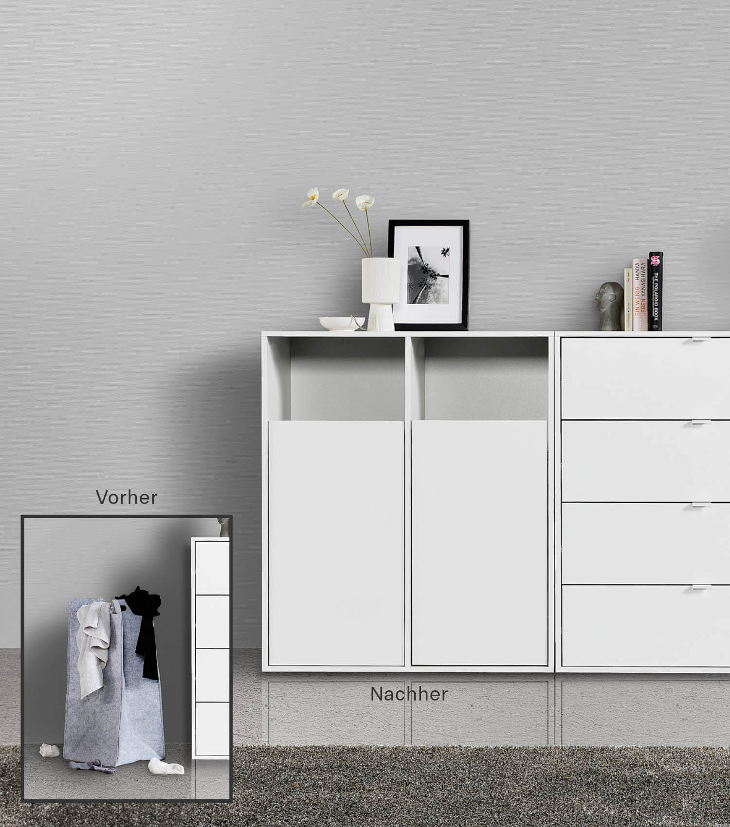 Armoire à linge séparateur de linge panier à linge bois boîte de rangement