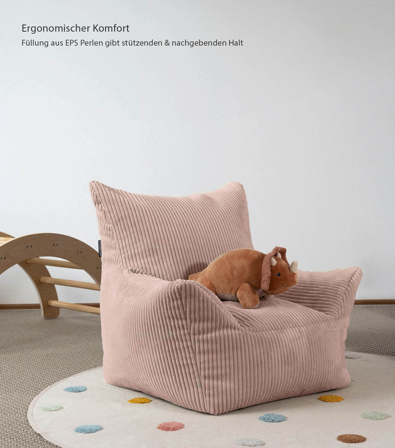 Pouf poire enfant en velours côtelé, fauteuil de lecture pour enfant, coussin de sol, pouf enfant, pouf d'extérieur