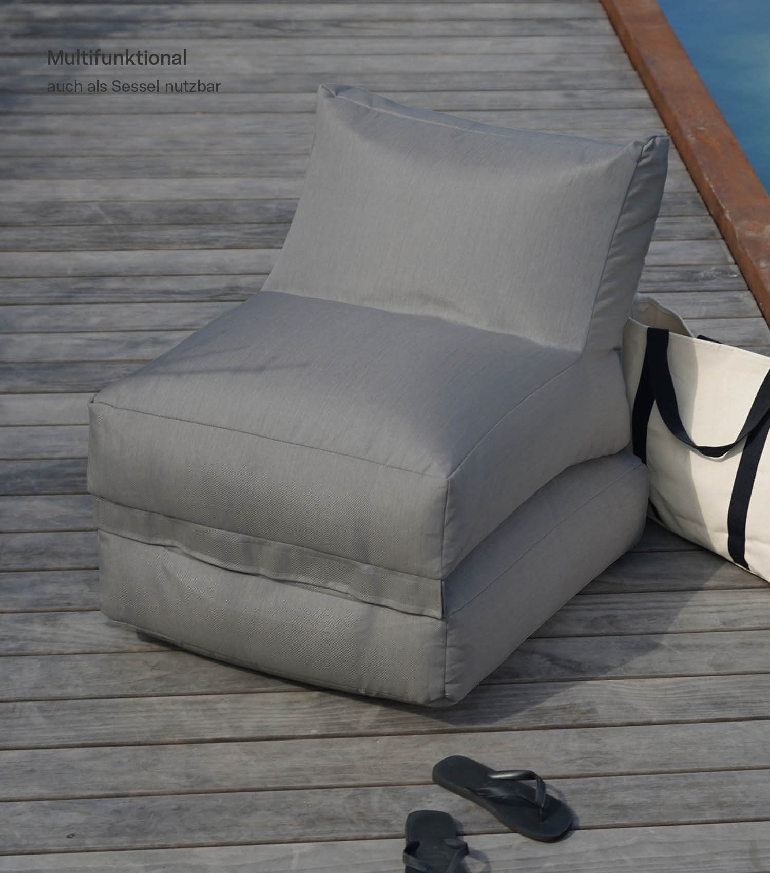 Pouf de sol géant, relax bean bag, coussin de relaxation