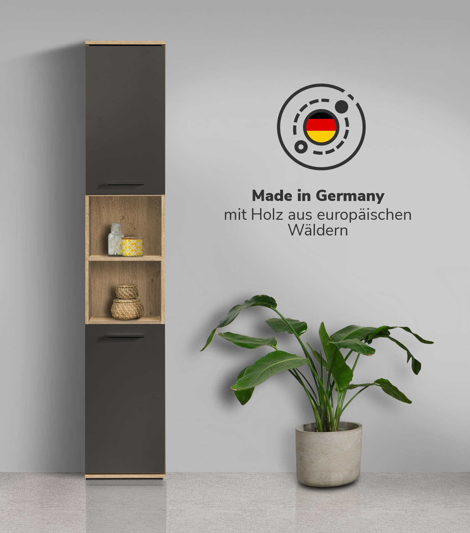 Armoire de salle de bain haute Badschrank rangement salle de bain Schrank
