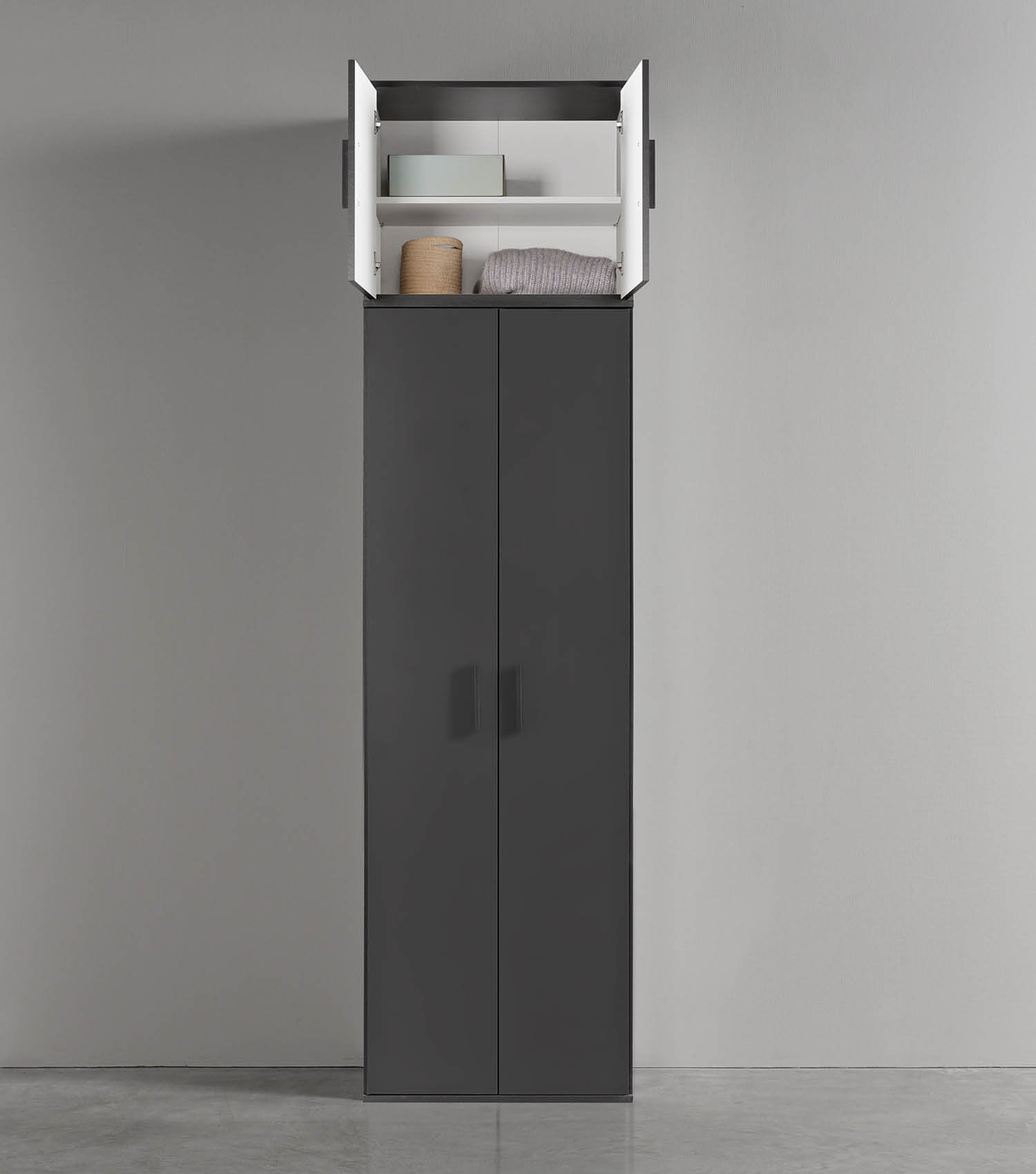 Armoire polyvalente haute range-chaussures placard d'entrée meuble de rangement 