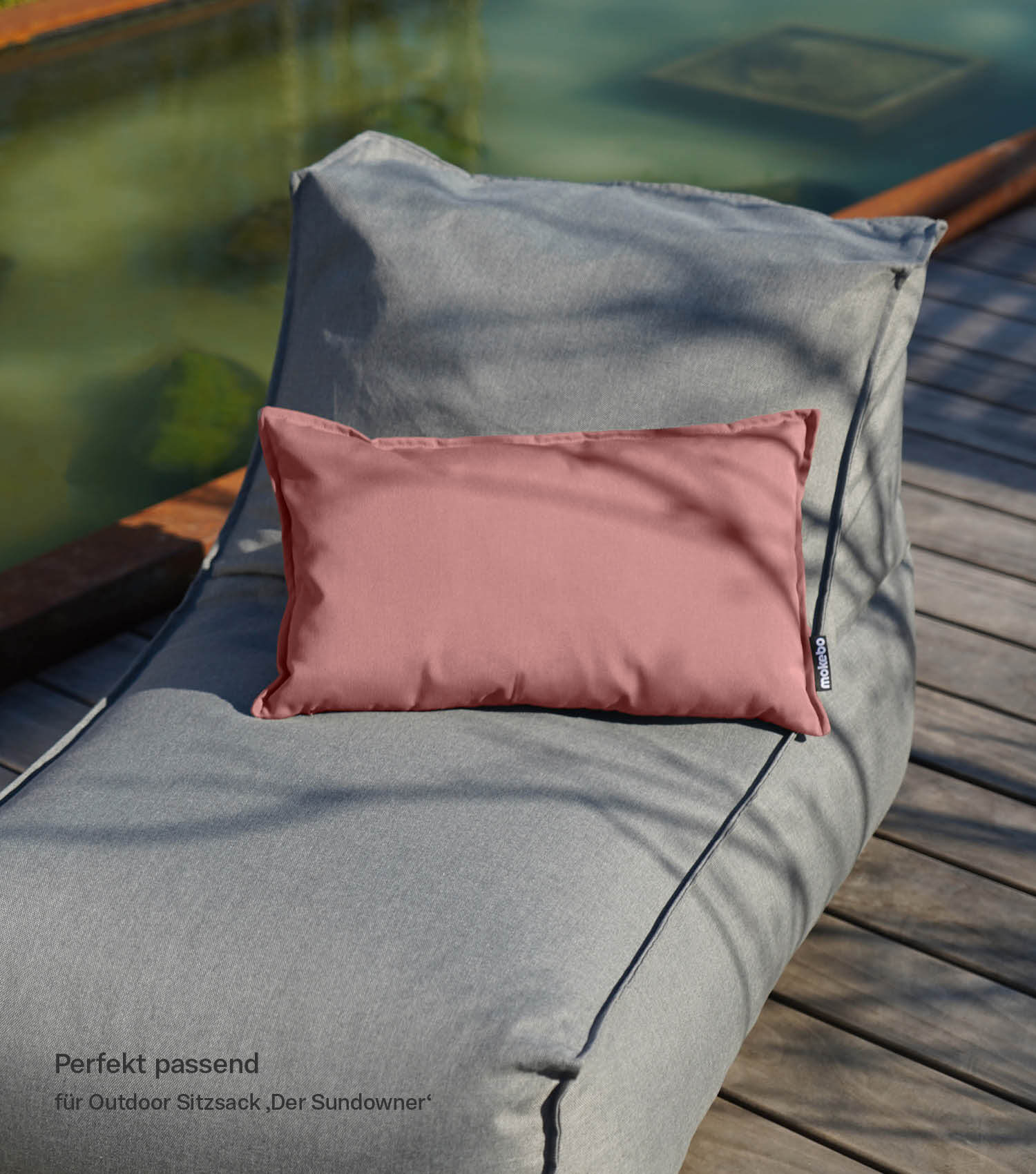 Housse de coussin d'extérieur imperméable, couleur corail