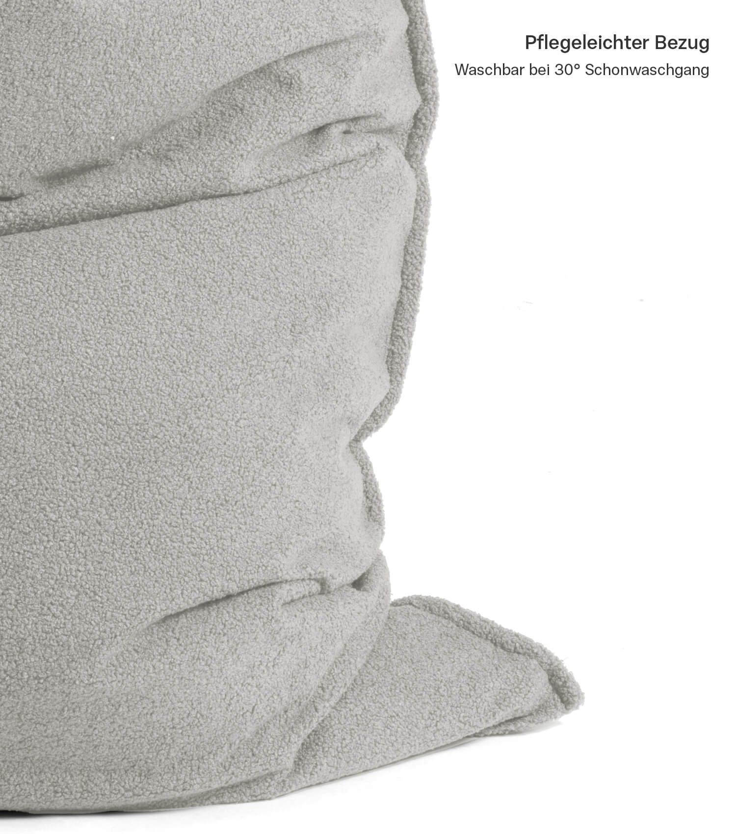 Housse de pouf Bean Bag en tissu Cord gris - Felis