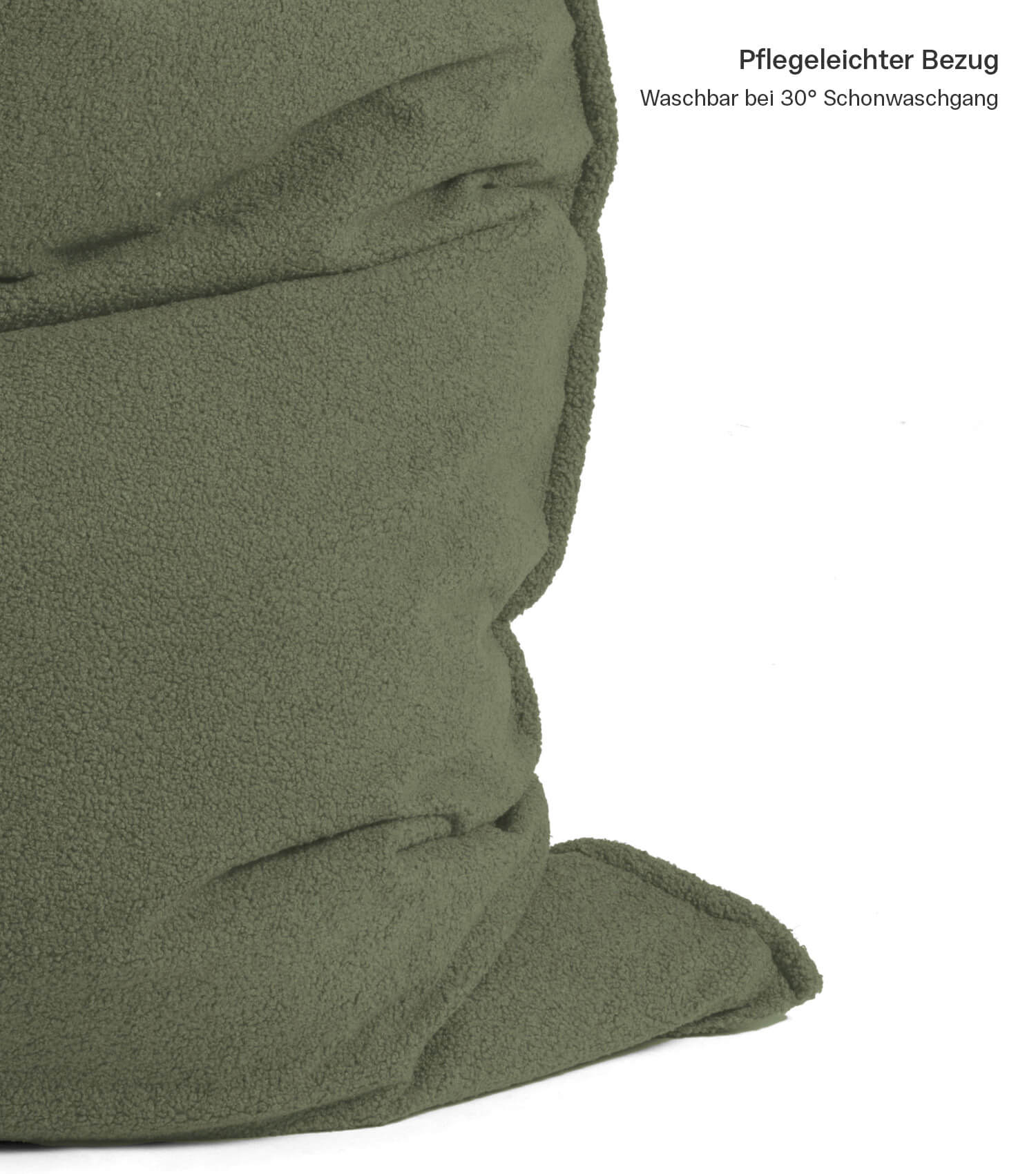 Housse de pouf Bean Bag Cord vert foncé Felis-090