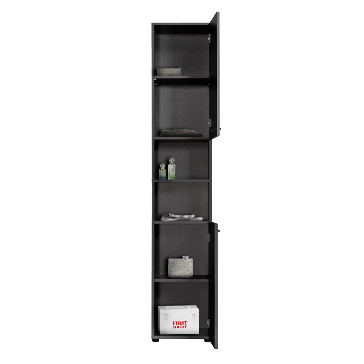 Armoire de salle de bains haute, meuble de rangement salle de bains