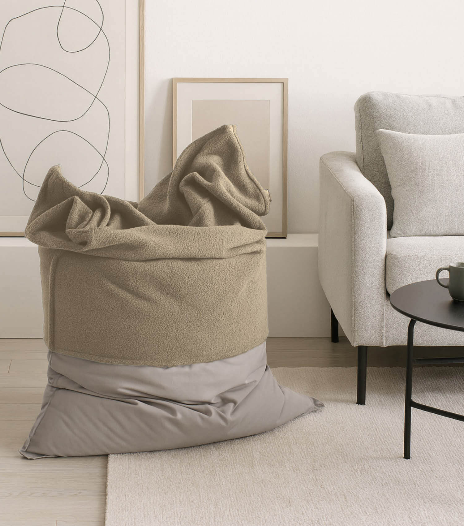Housse de pouf repose-pieds Cord, housse de pouf géant, housse de fauteuil poire