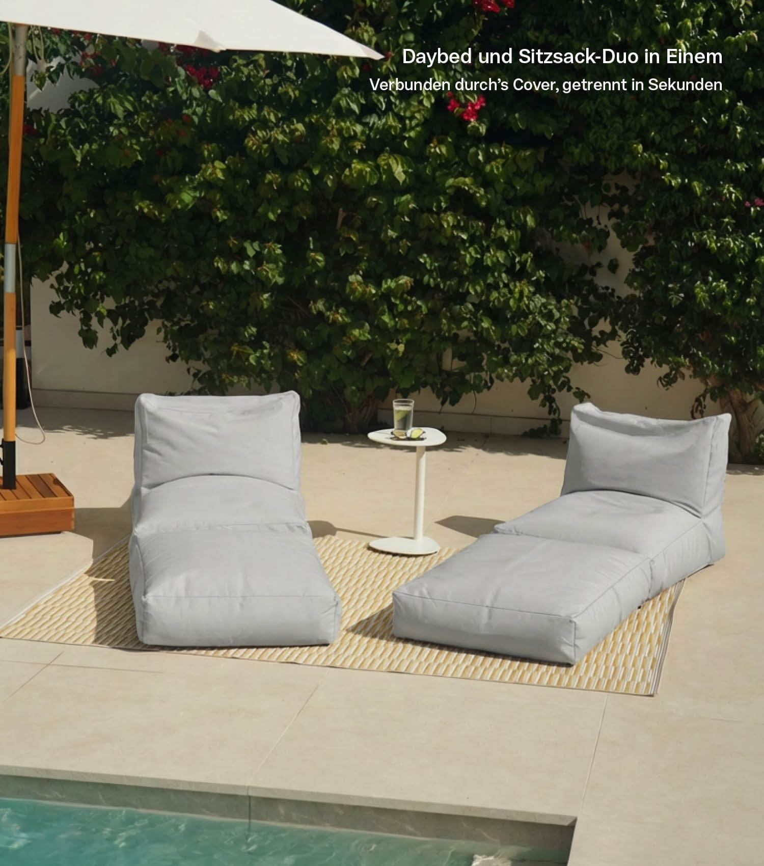 Méridienne d'extérieur Daybed Gartenliege ou Relaxliege